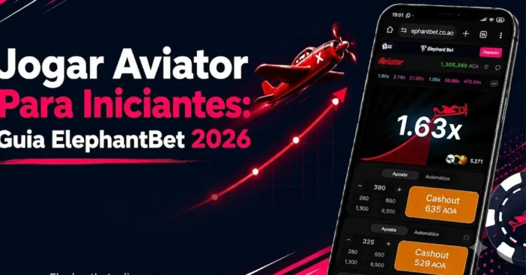 Telemóvel a mostrar o jogo Aviator da ElephantBet com gráfico de multiplicador para iniciantes